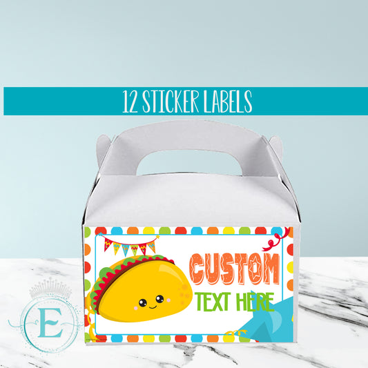 Taco Fiesta Gabble Box Labels