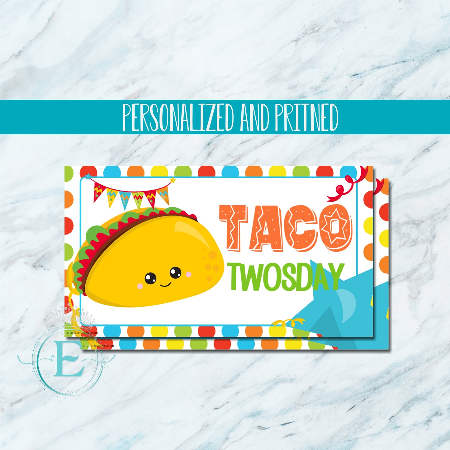 Taco Fiesta Gabble Box Labels