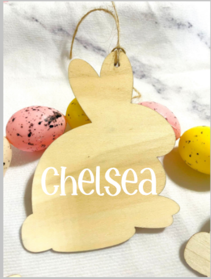 Personalized Easter Bunny Basket Tag