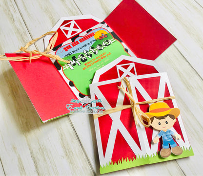 Barn Farm Invitation Cut File