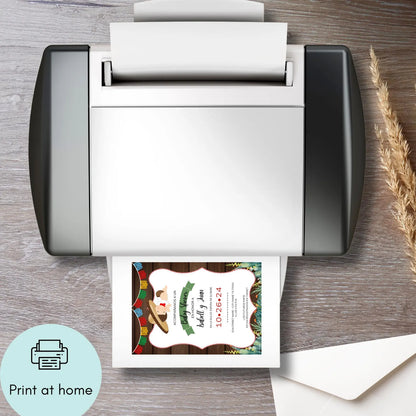 Charrito Baby Shower Invitation Canva Editable Template