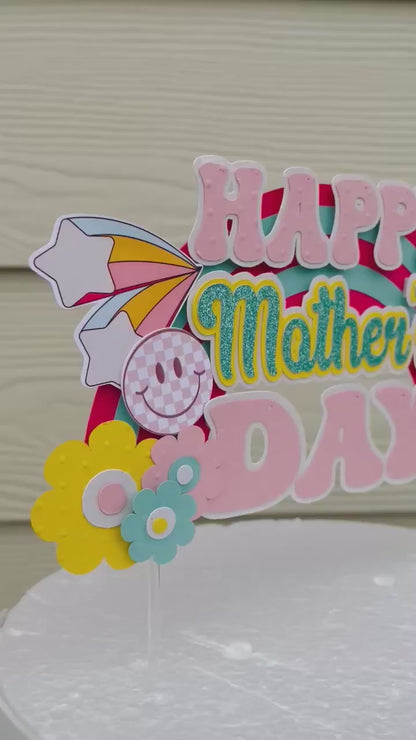 Mother's Day Groovy Cake Topper