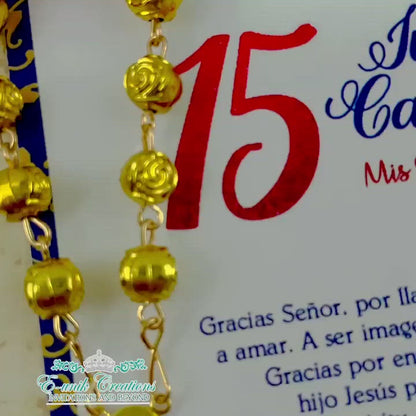 Beauty and The Beast Quinceanera Favors, Sweet 16 Rosary Favors