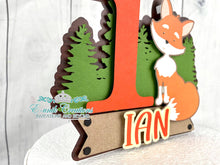Load image into Gallery viewer, Woodland Cake Topper, Fox Cake Topper, Forest Birthday, Wild One Party
