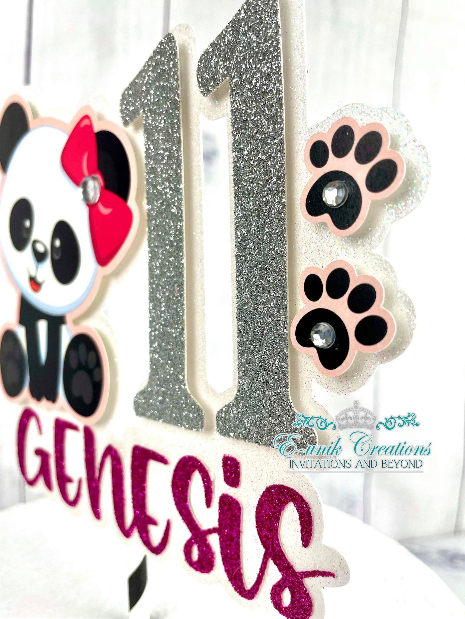 Adorable Panda Cake Topper Double Sided Glitter Happy Birthday Party  Decoration Baby Shower Party Decor Supplies (1PCS Panda cake topper) :  Amazon.com.au: Pantry Food & Drinks