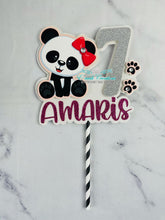 Load image into Gallery viewer, Panda Girl Cake Topper &amp; Cupcake Toppers
