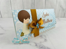 Load image into Gallery viewer, Boy Baptism Invitation, Angelical Religious Invitation, Christening Invitation

