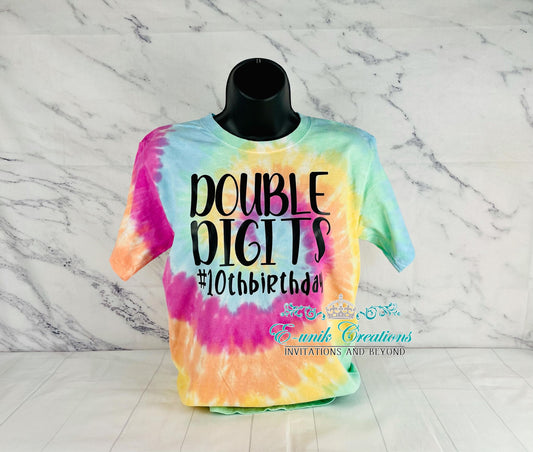 Tie Dye Birthday T-shirt