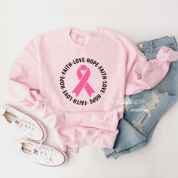 Cancer Pink  Ribbon Sweatshirt
