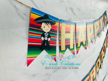 Load image into Gallery viewer, Charro Birthday Banner, Black Charro
