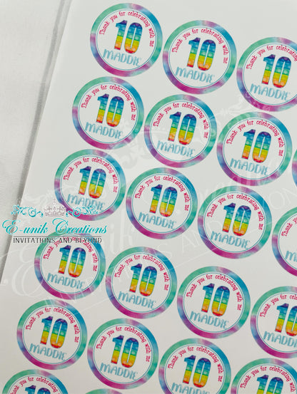 Pop It Party Stickers - Personalized