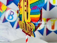 Load image into Gallery viewer, Rainbow Pop It Cake Topper, Pop-it Fidget Topper
