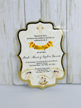 Load image into Gallery viewer, Gold Charro Baptism Invitation
