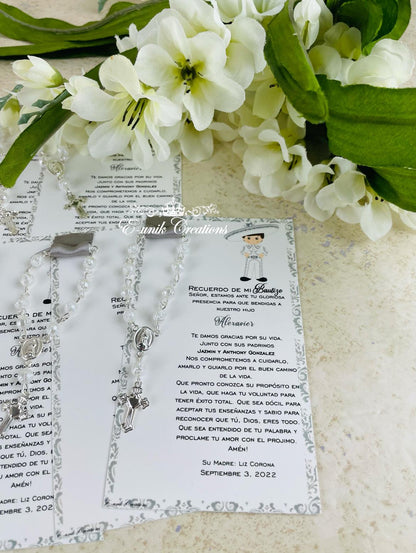 Silver Charro Rosary Favors