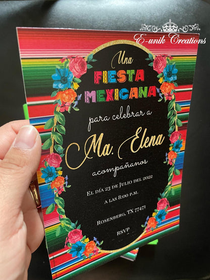 Invitaciones Impresas Mexicanas Florales