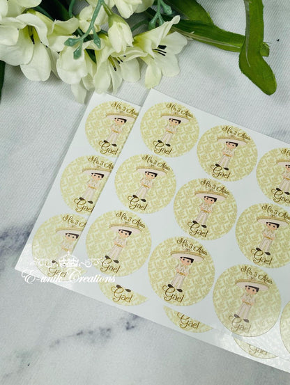 Gold Charro Stickers