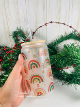 Load image into Gallery viewer, Boho Christmas Rainbow Glass Can-Frosted
