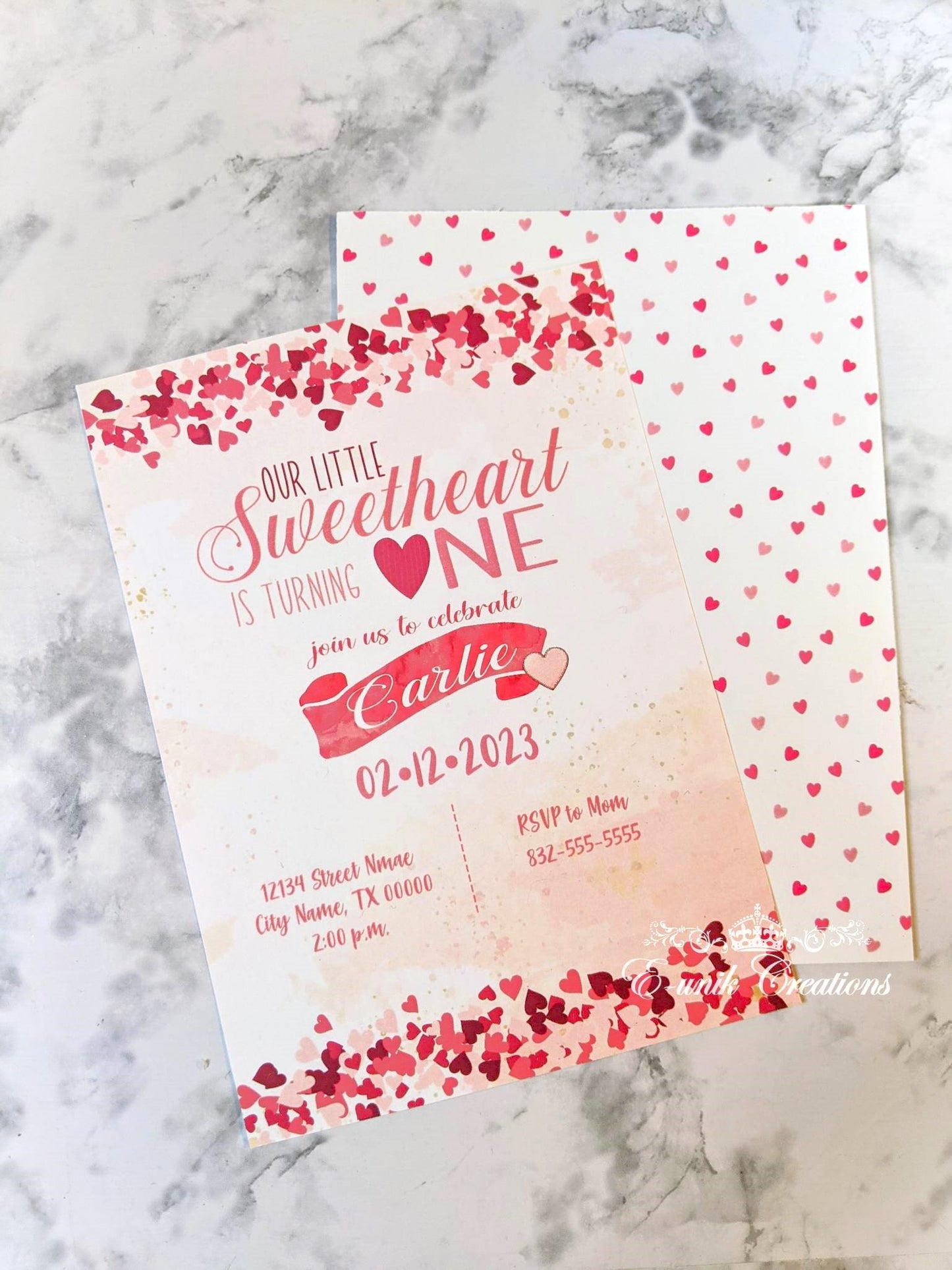 Sweetheart Valentine Invites