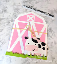 Load image into Gallery viewer, Cow Pink Barn Invites
