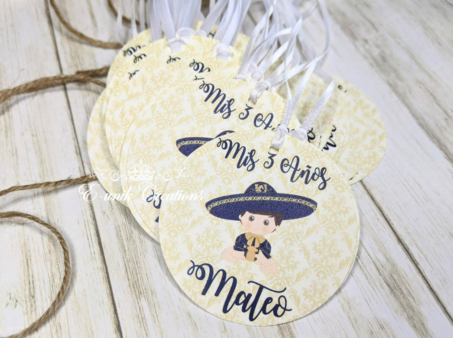 Navy Blue Charrito Tags