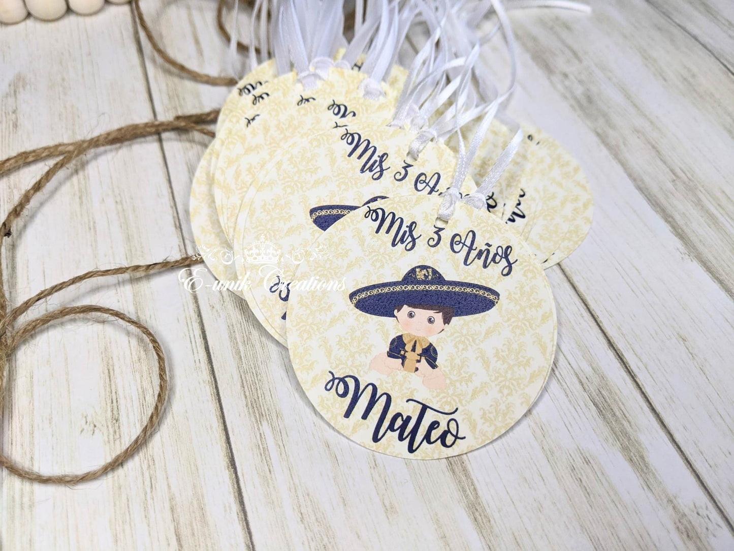 Navy Blue Charrito Tags