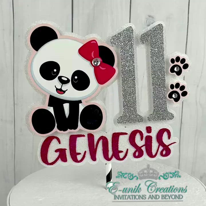 LVEUD Happy Birthday Cake Top Hat Panda Number 1 Cake Topper Baby First  Birthday Party Cake Decoration (8) : Amazon.in: Grocery & Gourmet Foods