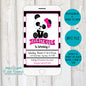 Invitación electrónica de cumpleaños de Panda Girl