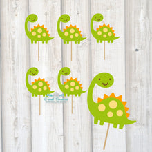Load image into Gallery viewer, Dinosaur Cupcake Toppers
