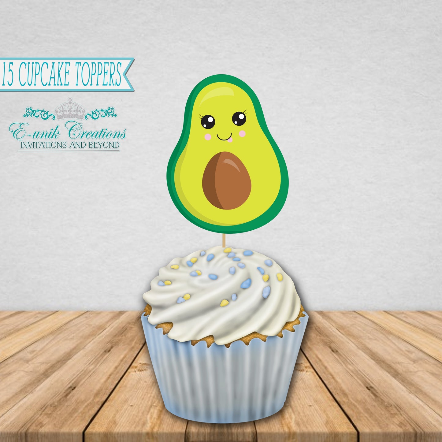 Avocado Cupcake Toppers