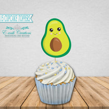 Load image into Gallery viewer, Avocado Cupcake Toppers
