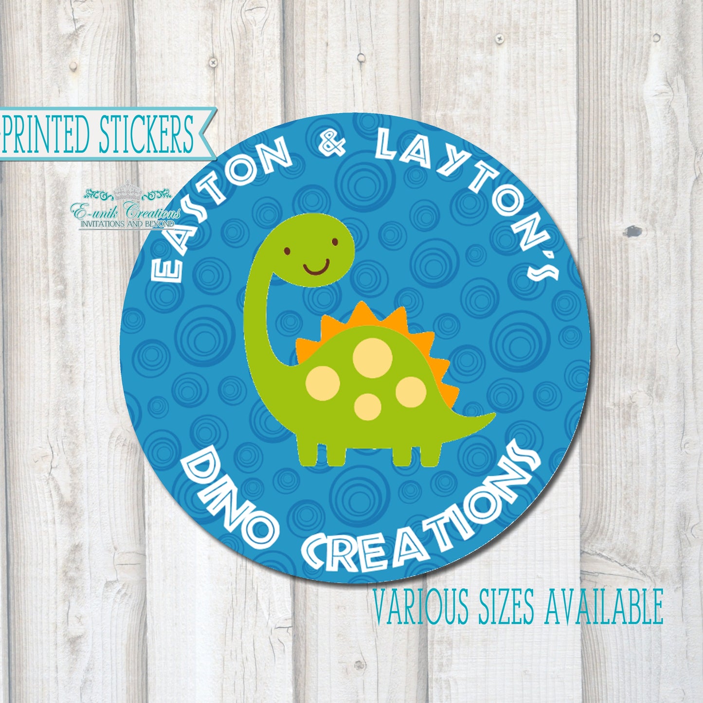 Dinosaur Stickers, Little Dino Party, Dino Mite Birthday