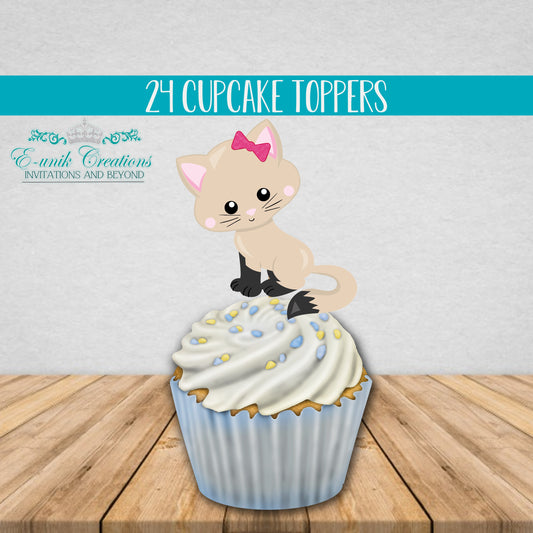 Kitten Cupcake Toppers