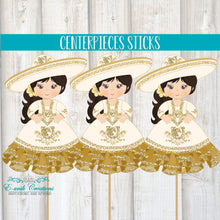 Load image into Gallery viewer, Gold Charra Centerpieces Sticks
