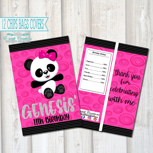 Panda Girl Chip Bags Covers