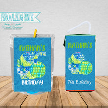 Load image into Gallery viewer, Pop It Juice Bag/Box Label - Green Blue Pop It Birthday Decoration
