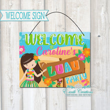 Load image into Gallery viewer, Luau Welcome Sign - Hawaiian Party Décor

