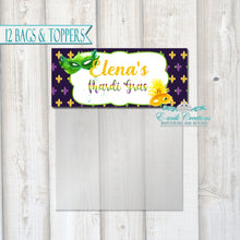 Load image into Gallery viewer, Mardi Gras Clear Favor Bag
