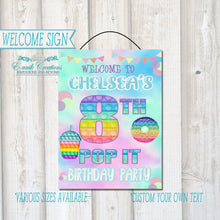 Load image into Gallery viewer, Pop It Welcome Sign - Pop It Birthday Decoration
