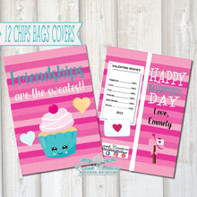 Load image into Gallery viewer, Cupcake Valentine Chips Bag Covers
