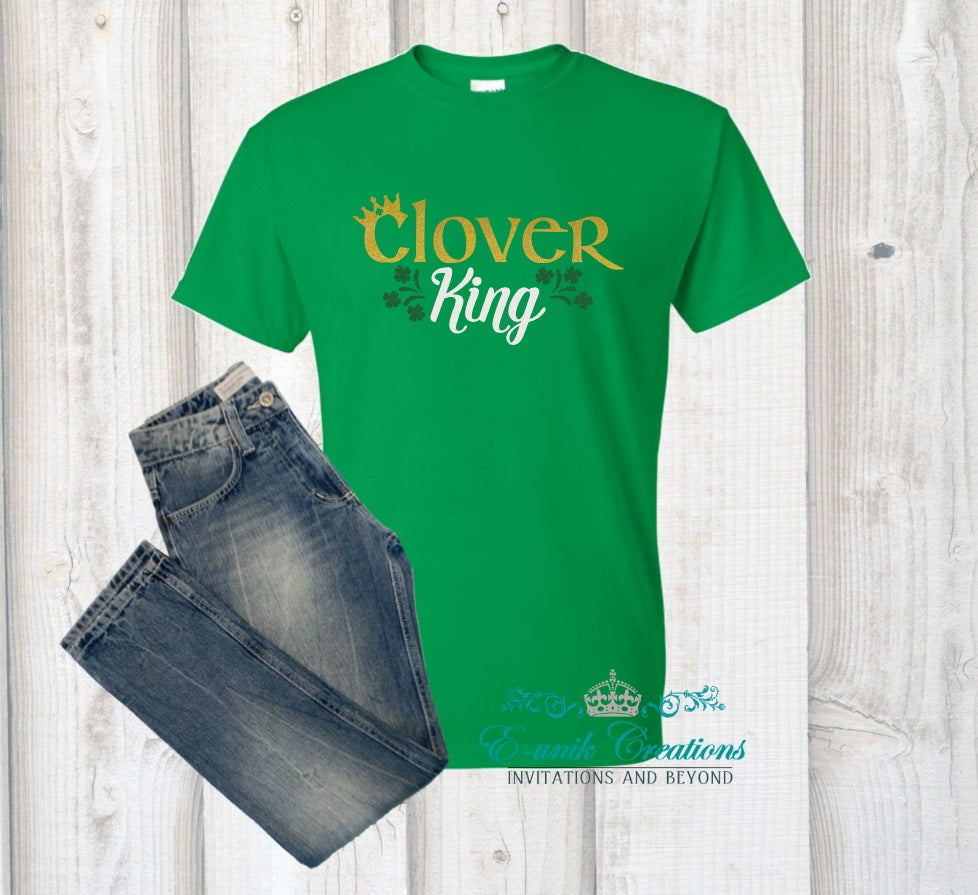 Clover King T-shirt, St. Patrick's Day Tee