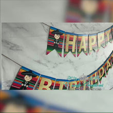 Load and play video in Gallery viewer, Charro Birthday Banner, Black Charro
