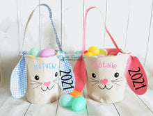 Load image into Gallery viewer, Easter Bunny Canvas Basket
