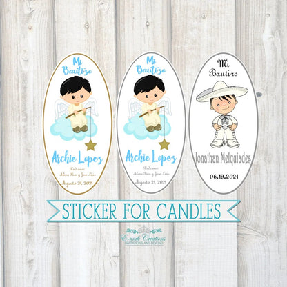 Oval Candle Stickers