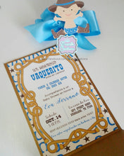 Load image into Gallery viewer, Baby Cowboy Invitations
