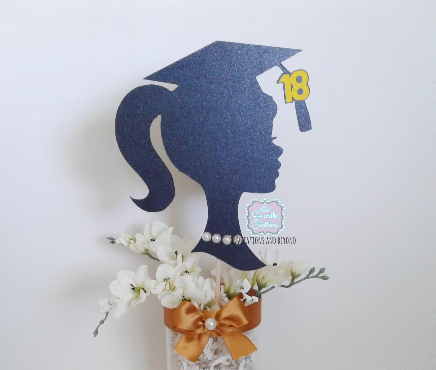Graduate Girl Silhouette Centerpiece