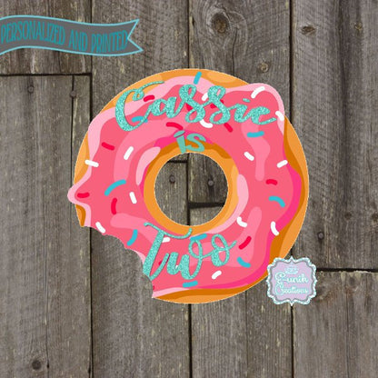 Donut Shaped Sticker, Donut Grow Up, Donut Party Supplies