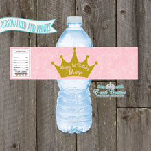 Load image into Gallery viewer, Princess Water Label, Princess Bottle Wrappers
