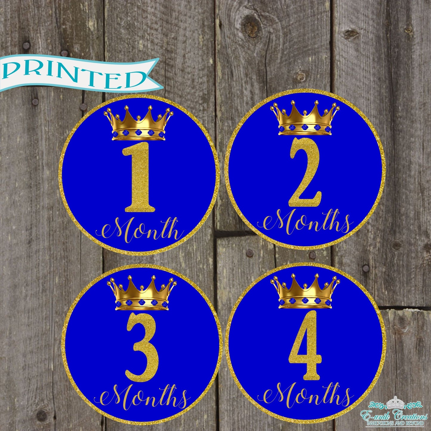 Monthly Baby Sticker, Prince Sticker, Milestone Sticker
