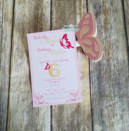 Butterfly Scroll Invitation