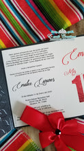 Cargar imagen en el visor de la galería, Invitaciones Mexicanas Rojas Negras
